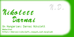 nikolett darnai business card